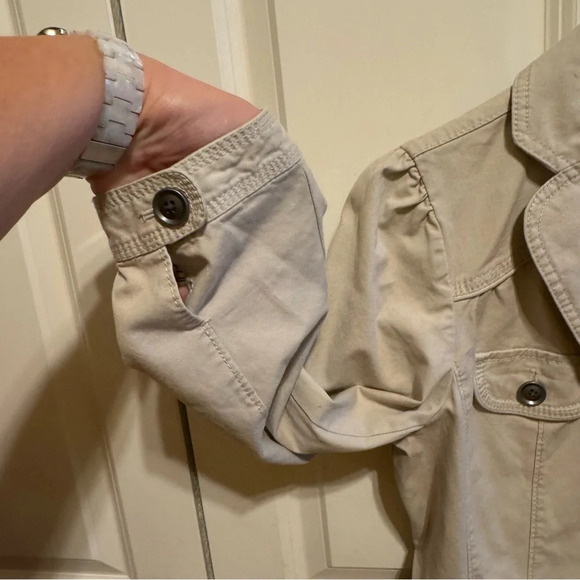 Anne Taylor Loft Khaki Women’s Button Down Jacket Sz M - Picture 3 of 11
